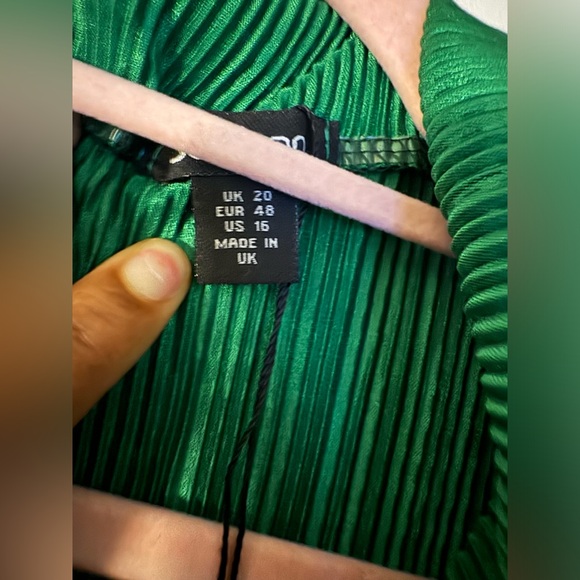 PLUS PLISSE MIDI RUCHED SHIRT DRESS - Picture 5 of 5